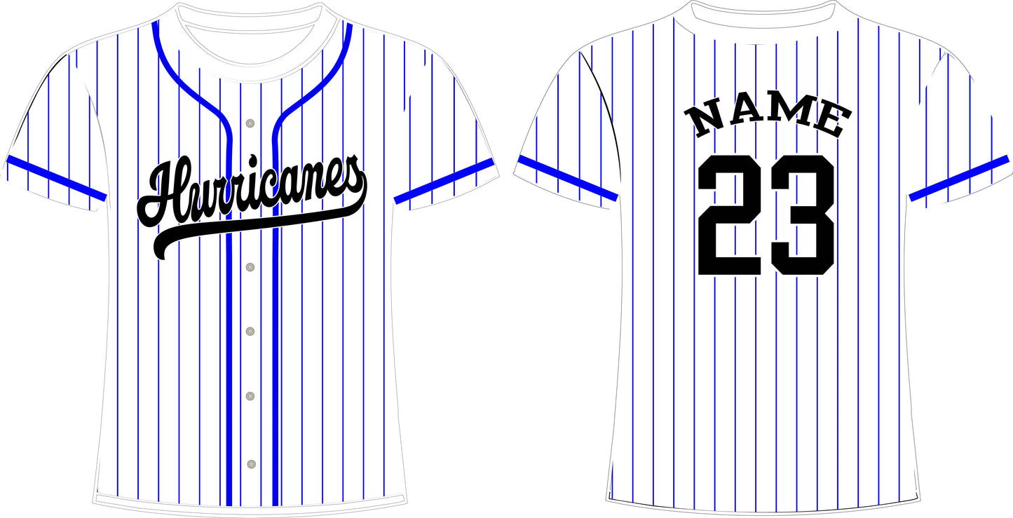 Lake Canes 8u Mom Jersey (Unisex Sizing) - Button Up - White