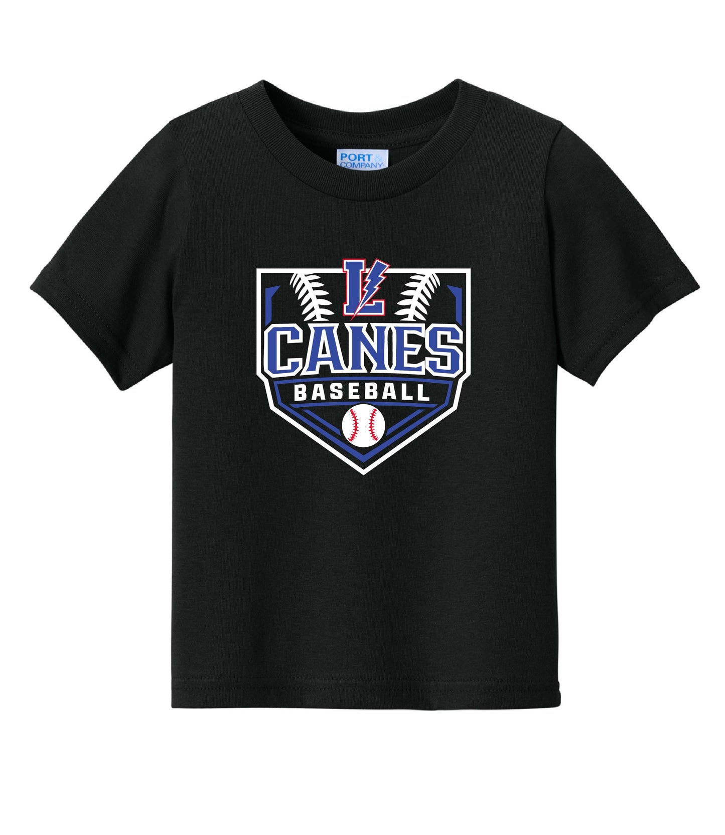 Canes 8u Toddler Cotton T-Shirt - Black