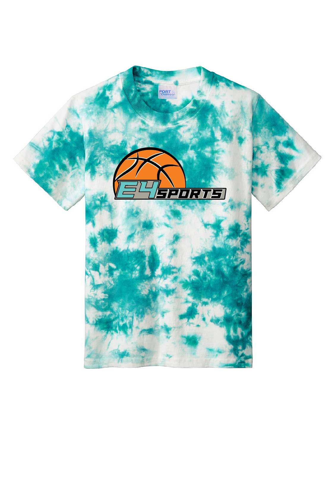 E4 Sports Basketball Adult (Unisex) Short Sleeve Cotton Tie Dye T-Shirt