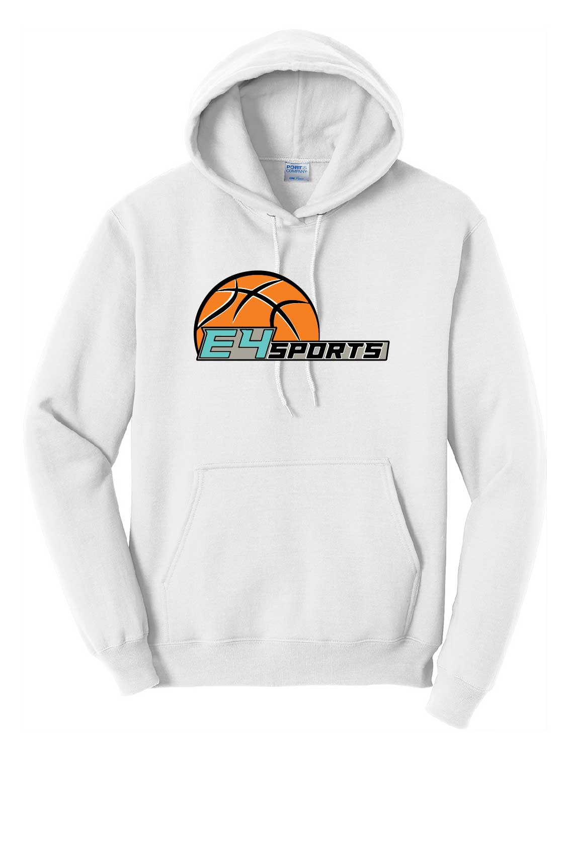E4 Sports Basketball Adult Hoodie - White