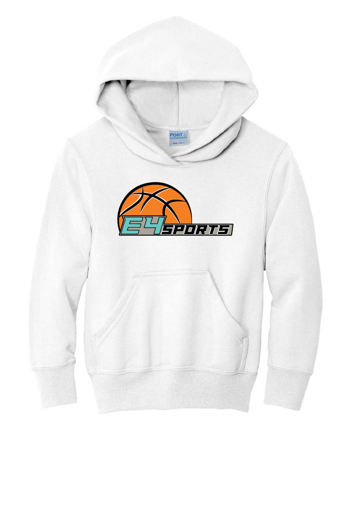 E4 Sports Basketball Youth Hoodie - White