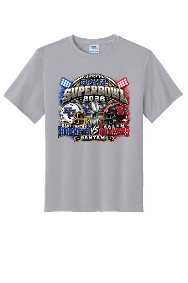*BANTAMS* East Canton Championship Short Sleeve Dri-Fit T-Shirt with Dye Sublimation Print - Silver