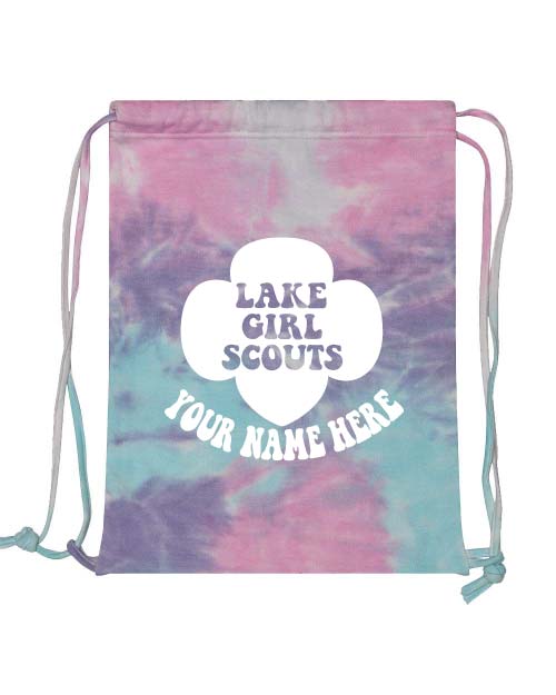 Girl Scout Tie-Dye Sweatshirt Cinch Bag