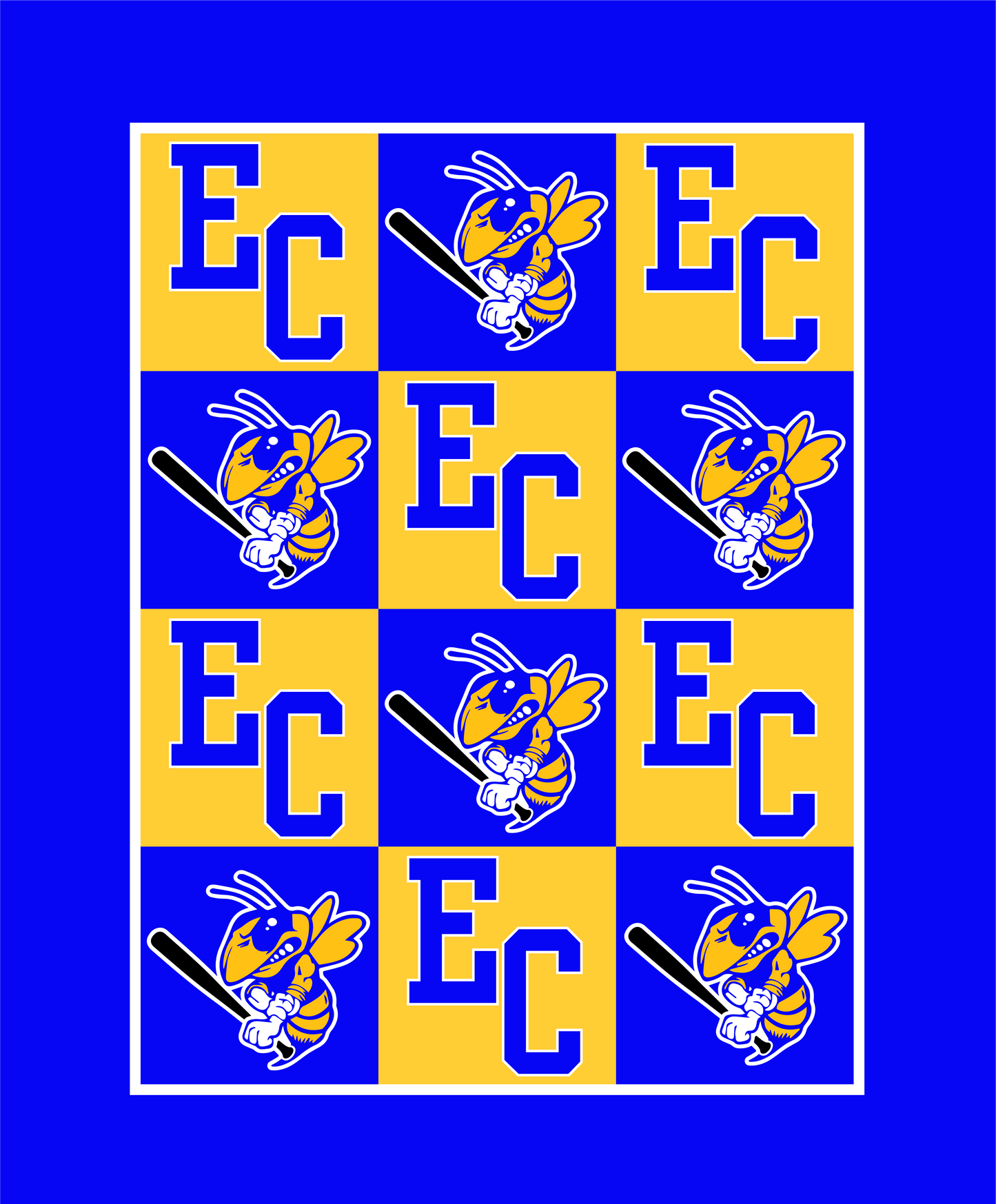 East Canton Hornets Baseball Fleece Blanket