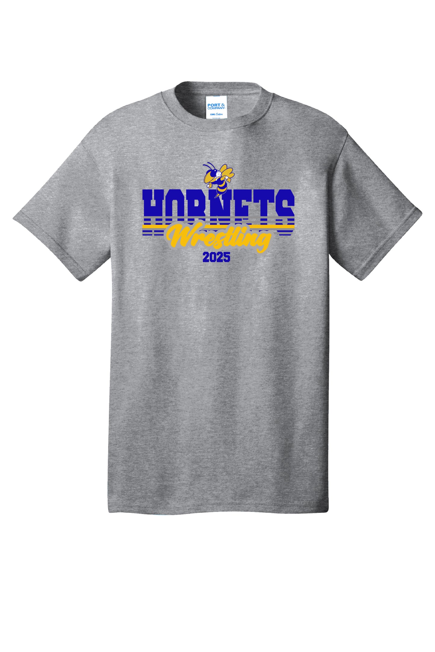 Hornet Wrestling Adult Short Sleeve T-Shirt - Grey
