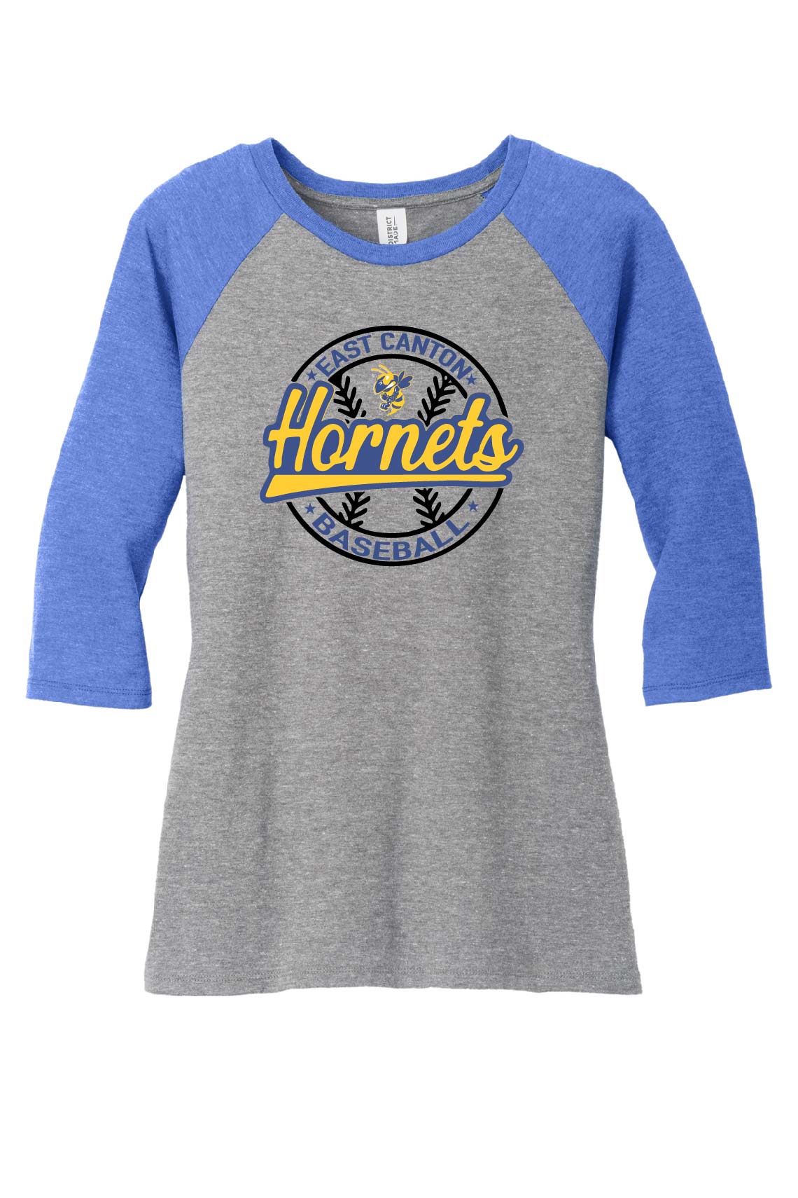 Hornets Baseball Womens Baseball 3/4 Sleeve Tee