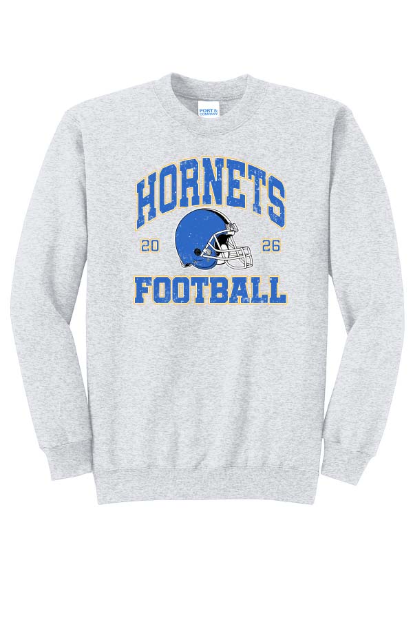 Hornet Football 2026 Unisex Crewneck Sweatshirt - Ash Heather Grey