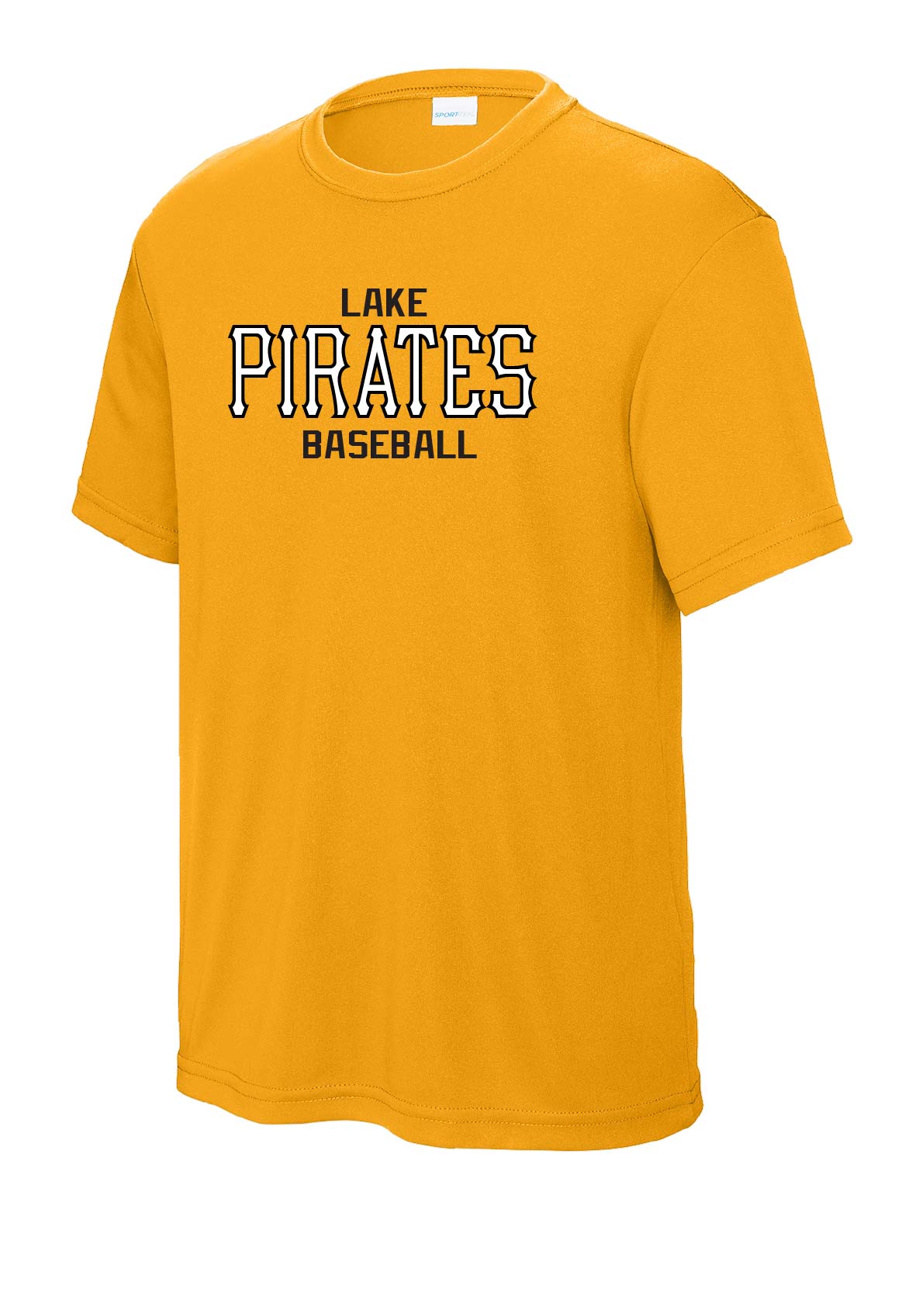 LAKE Pirates Baseball Adult Performance T-Shirt - Gold