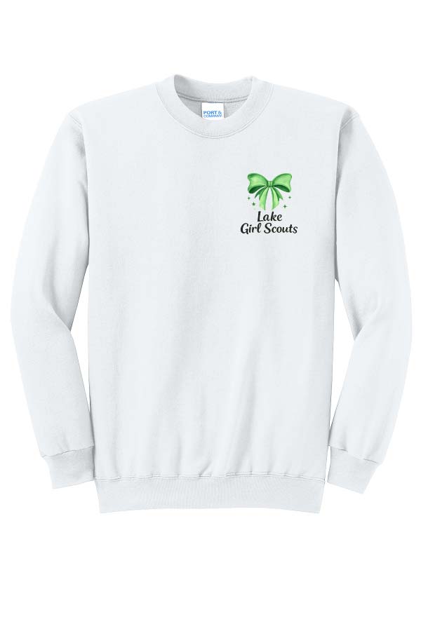 *NEW* Lake Girl Scouts Bow Crew Neck Sweatshirt - White