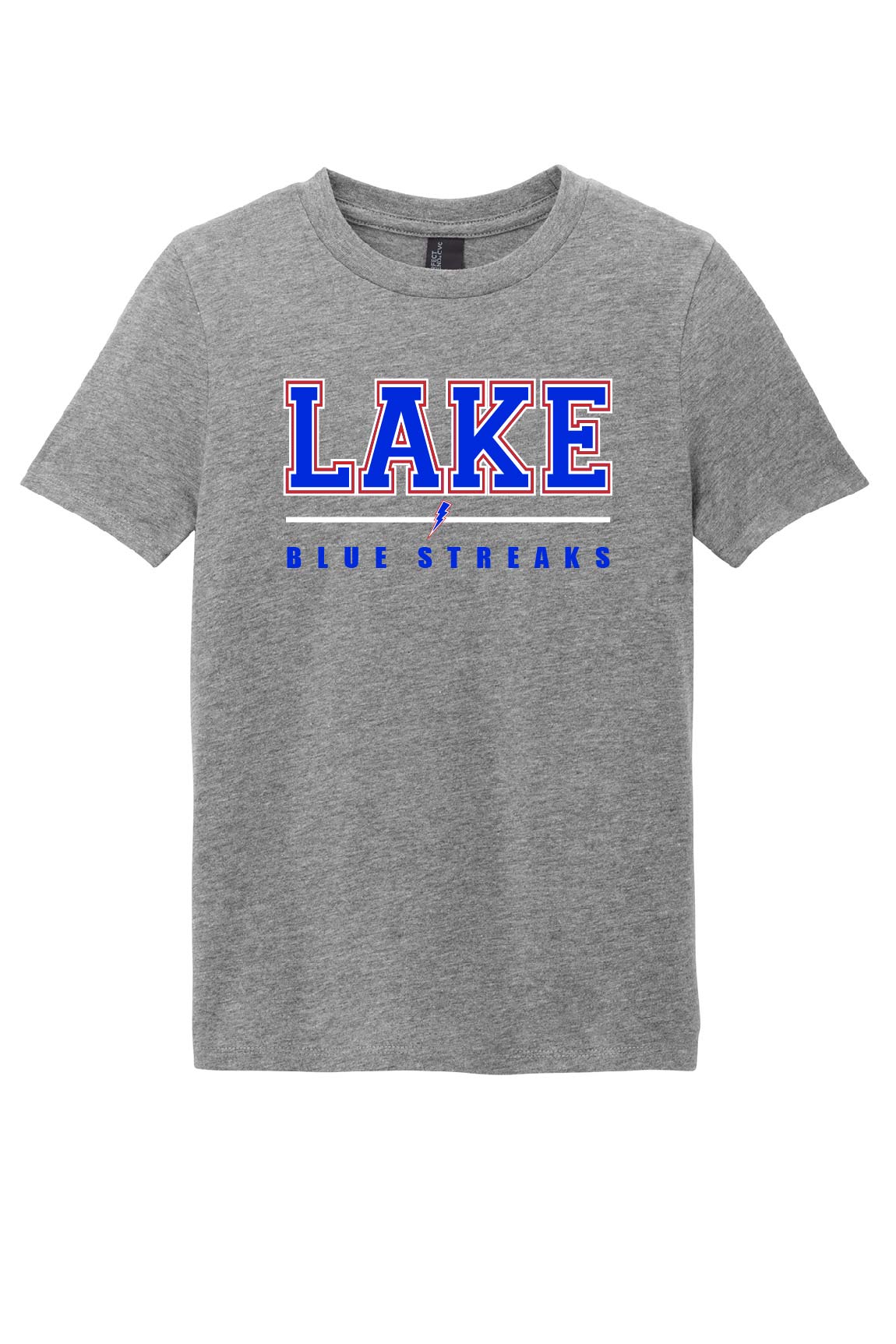 Heathered Grey - Lake Blue Streaks Youth T-Shirt