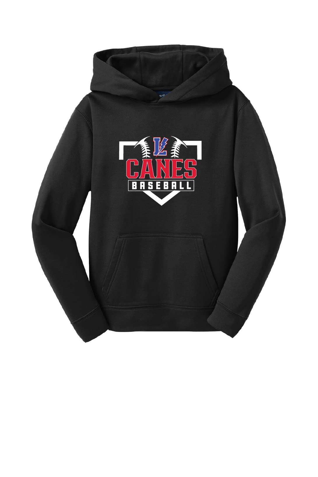 LYB Adult (Unisex) Canes Performance Hoodie - Red Canes