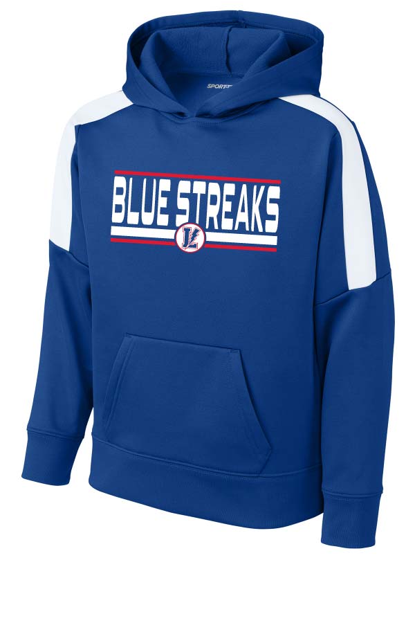 Lake "Blue Streaks" Unisex Performance Hoodie - Royal/White