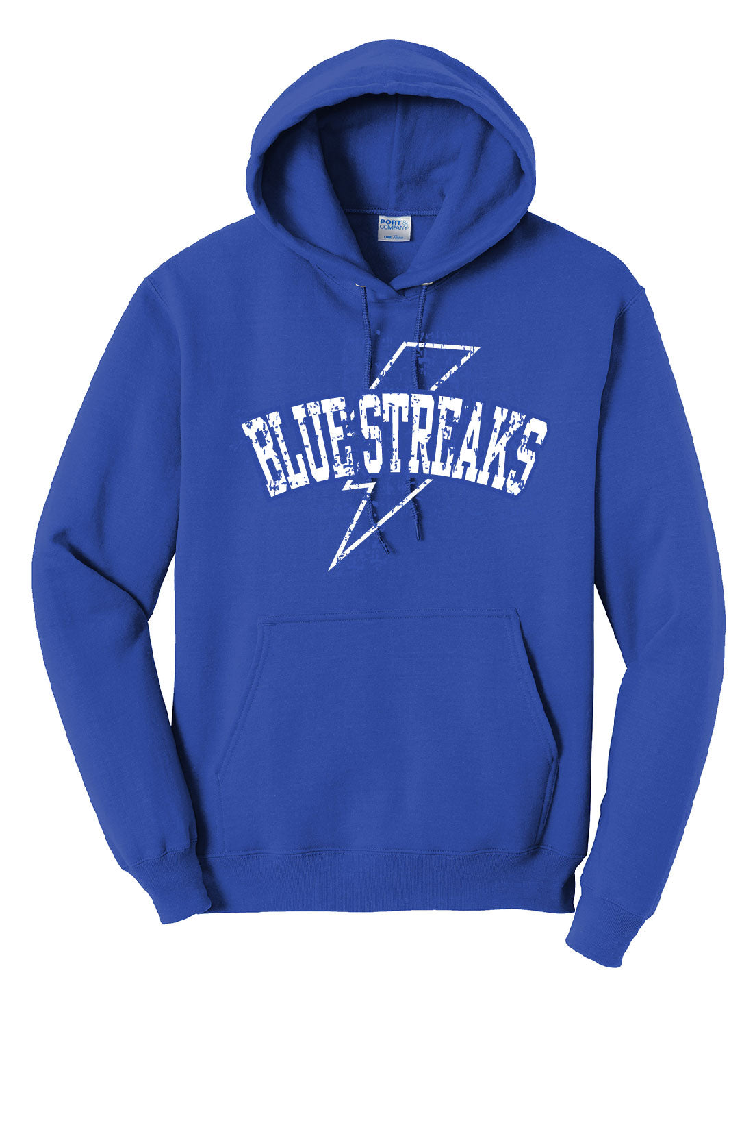 Royal - Lake Blue Streaks Adult (Unisex) Hooded Sweatshirt