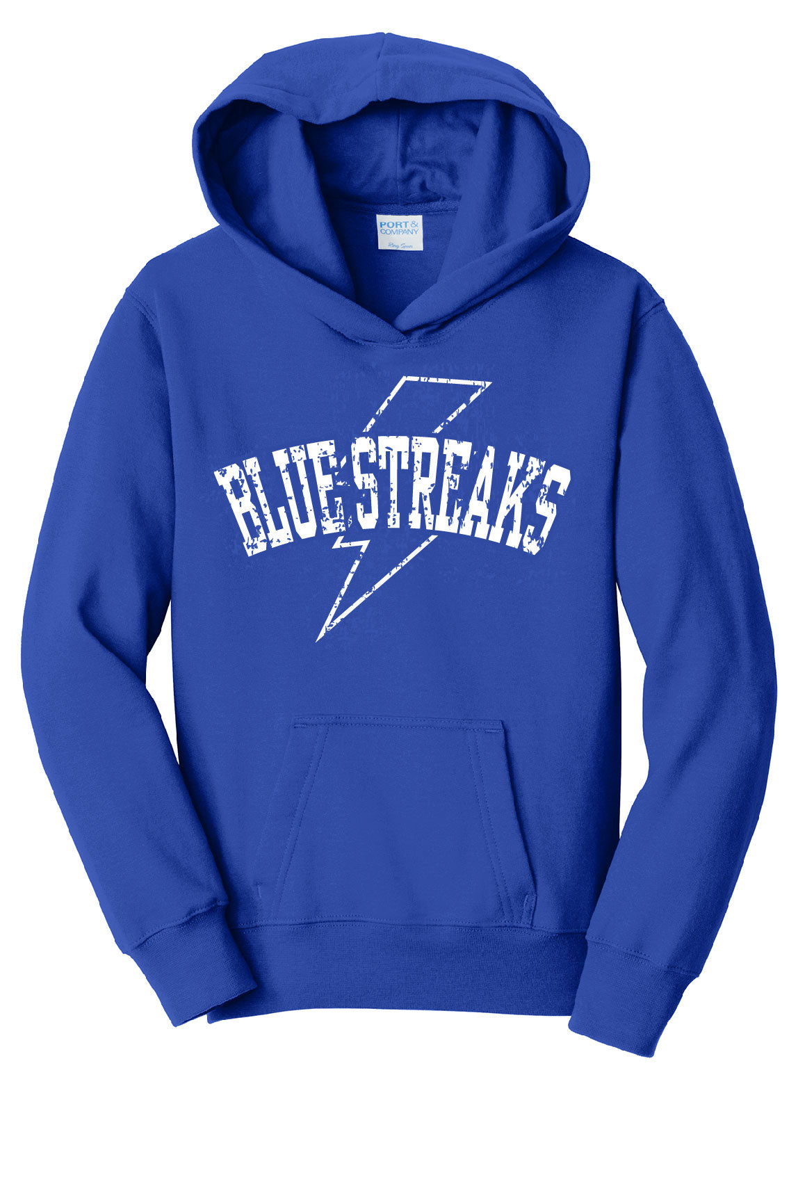 Royal - Lake Blue Streaks Youth Hooded Sweatshirt