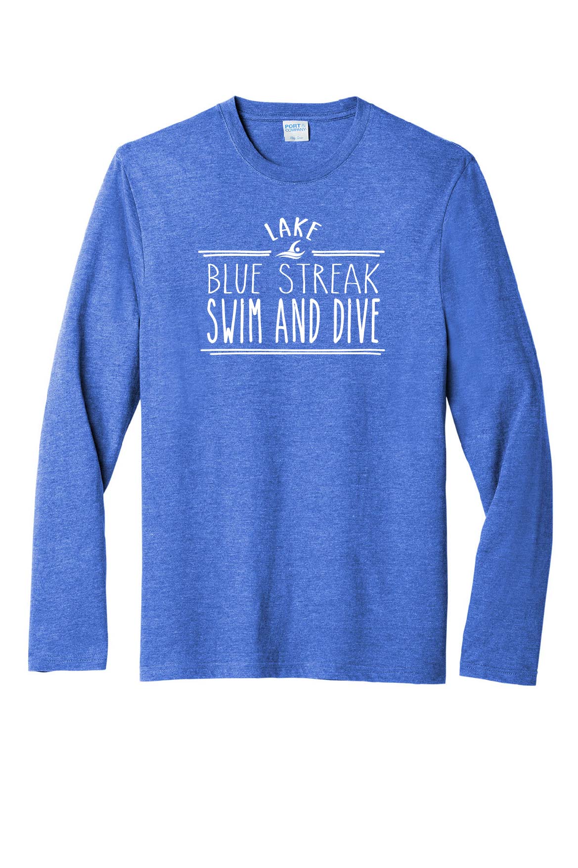Lake Swim & Dive Unisex Long Sleeve T-Shirt - Heathered Blue