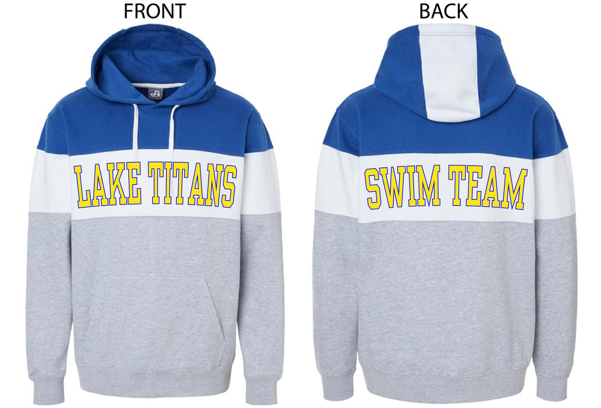 Lake Titans Swim Team Unisex Adult Hoodie - Royal/White