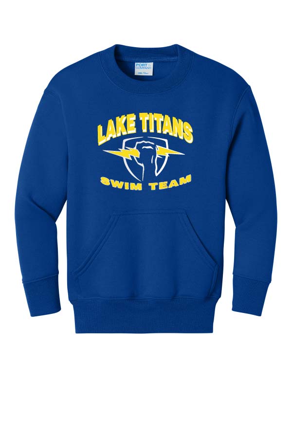 *New* Lake Titans Crewneck WITH Pocket Sweatshirt - True Royal