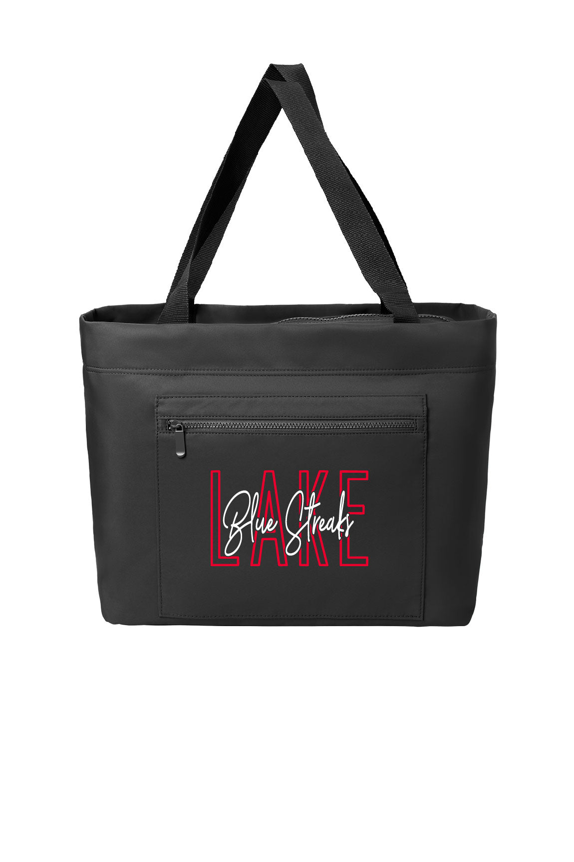 Lake Blue Streaks LARGE Tote Bag - Black