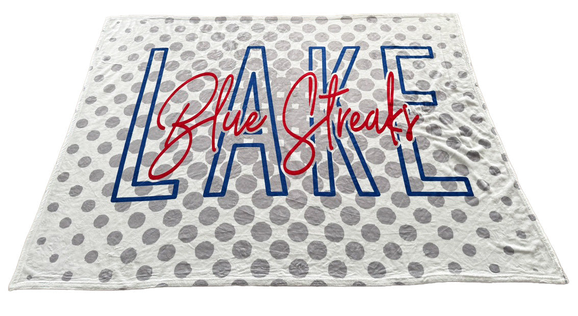 Lake Blue Streaks Fleece Blanket