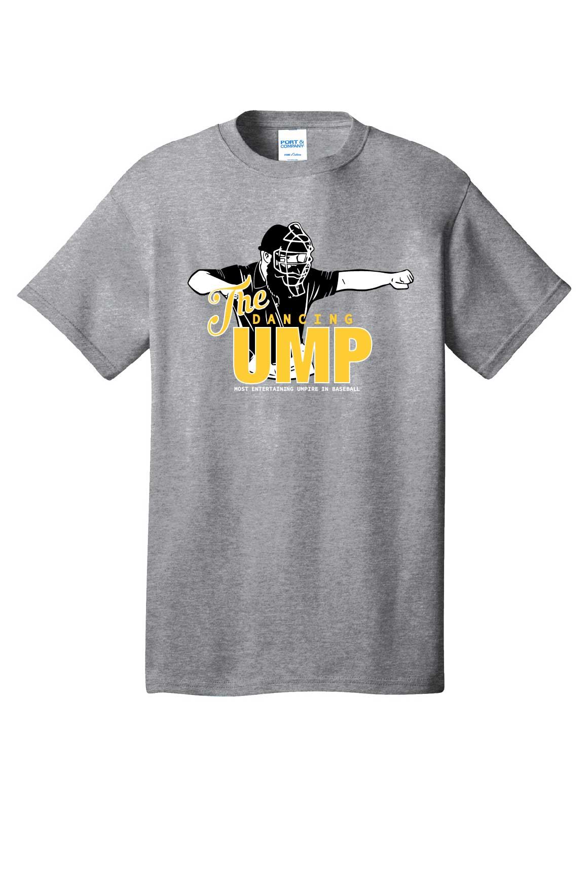 The Dancing Umpire Adult Cotton T-Shirt - Athletic Grey