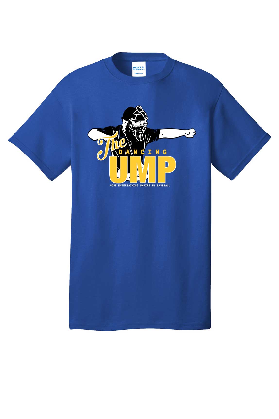 The Dancing Umpire Adult Cotton T-Shirt - Royal