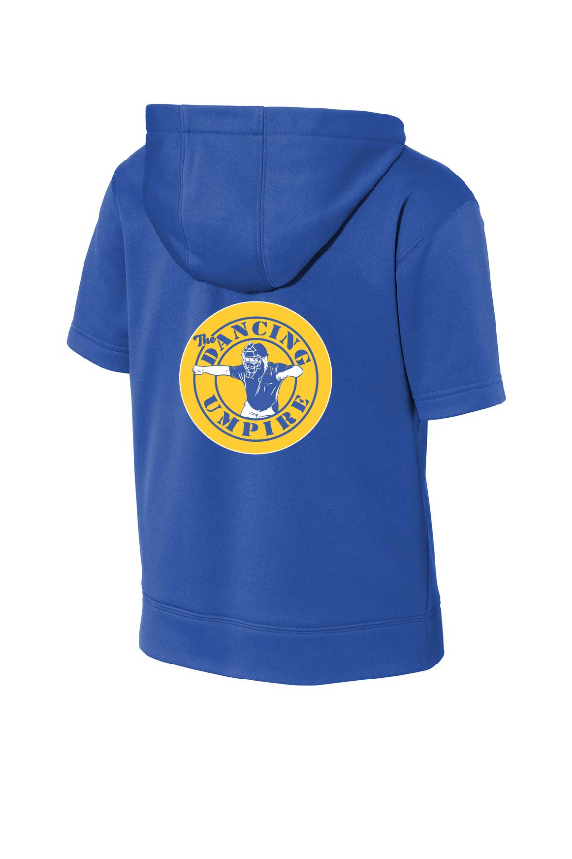 The Dancing Umpire Youth Performance Short Sleeve Hoodie - Royal