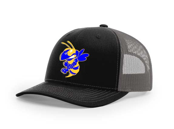 EC Hornets Baseball Embroidered Hat - Black/Charcoal