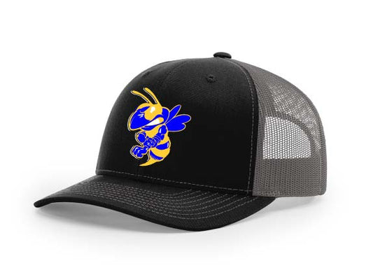 EC Hornets Baseball Embroidered Hat - Black/Charcoal