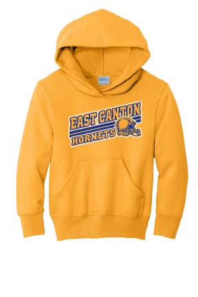EC Hornets Football Youth Hoodie - Gold