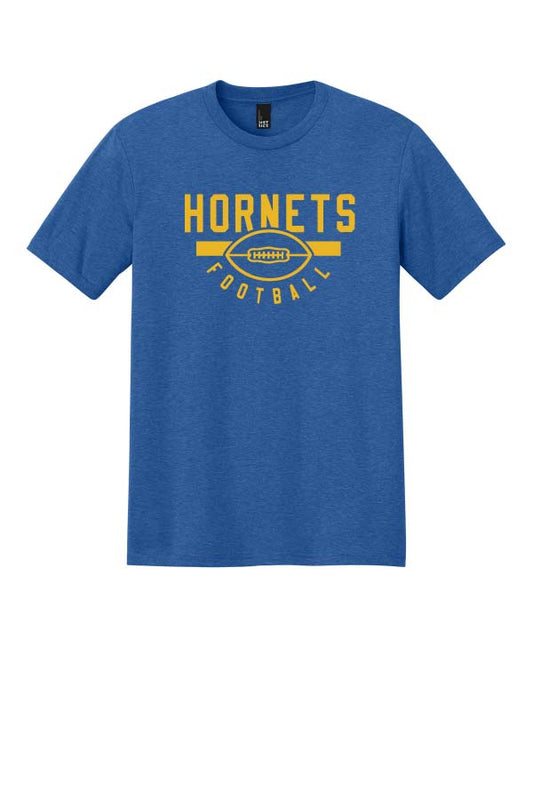 EC Hornet Football Adult (Unisex) Tri Blend T-Shirt - Blue