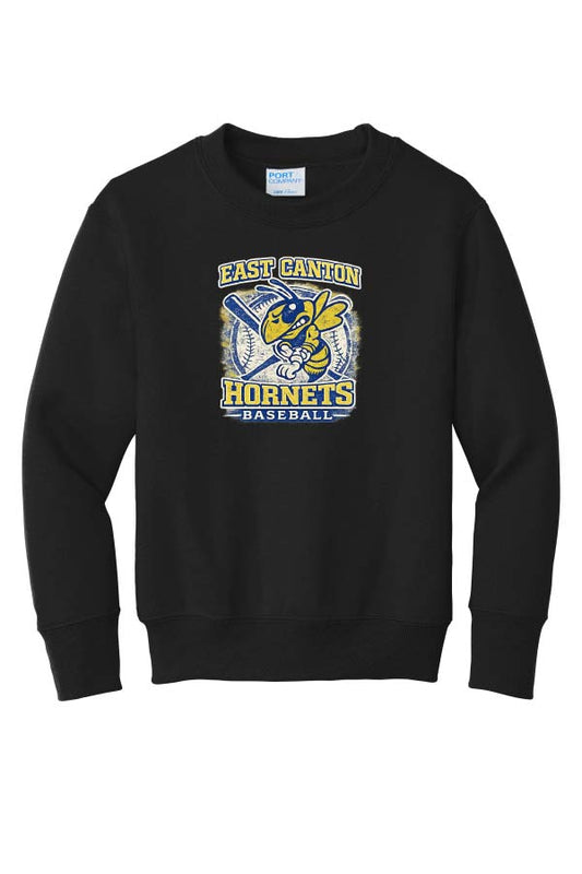 EC Hornets Baseball Crew Neck Sweatshirt - Black