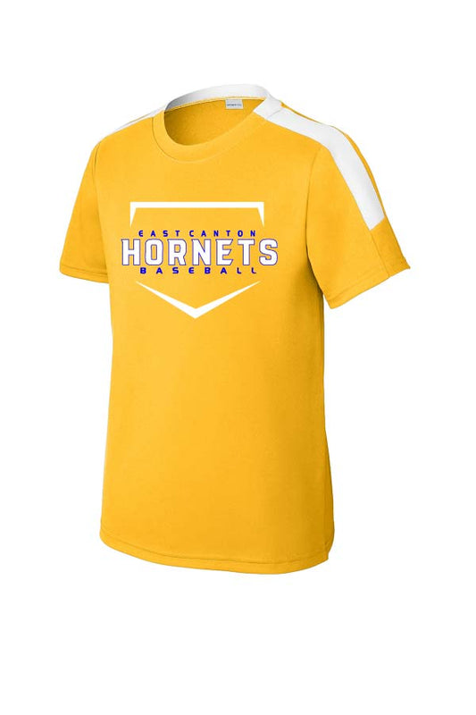 EC Hornets Baseballl Dri Fit T-Shirt - Gold
