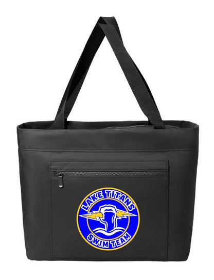 Lake Titans Swim Team LARGE Tote Bag - Black or Grey