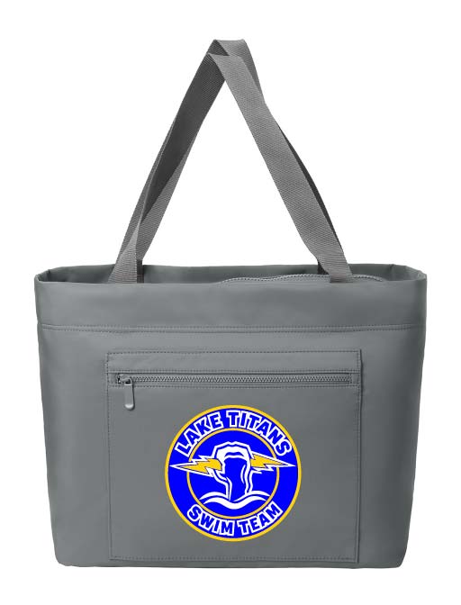 Lake Titans Swim Team LARGE Tote Bag - Black or Grey