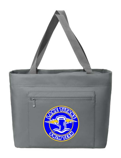 Lake Titans Swim Team LARGE Tote Bag - Black or Grey