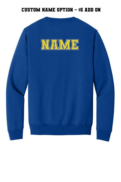 EC Hornets Baseball Crew Neck Sweatshirt with Pocket - Royal
