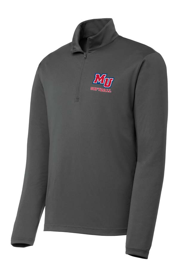 Malone Softball Mens 1/4 Zip Up - Iron Grey