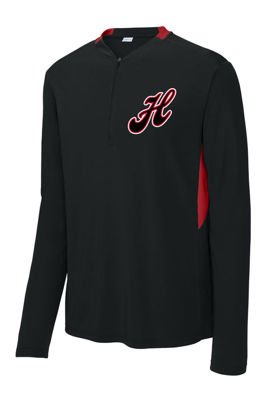 Canes Baseball Adult (Unisex) 1/4 Zip Pullover - Black/Red