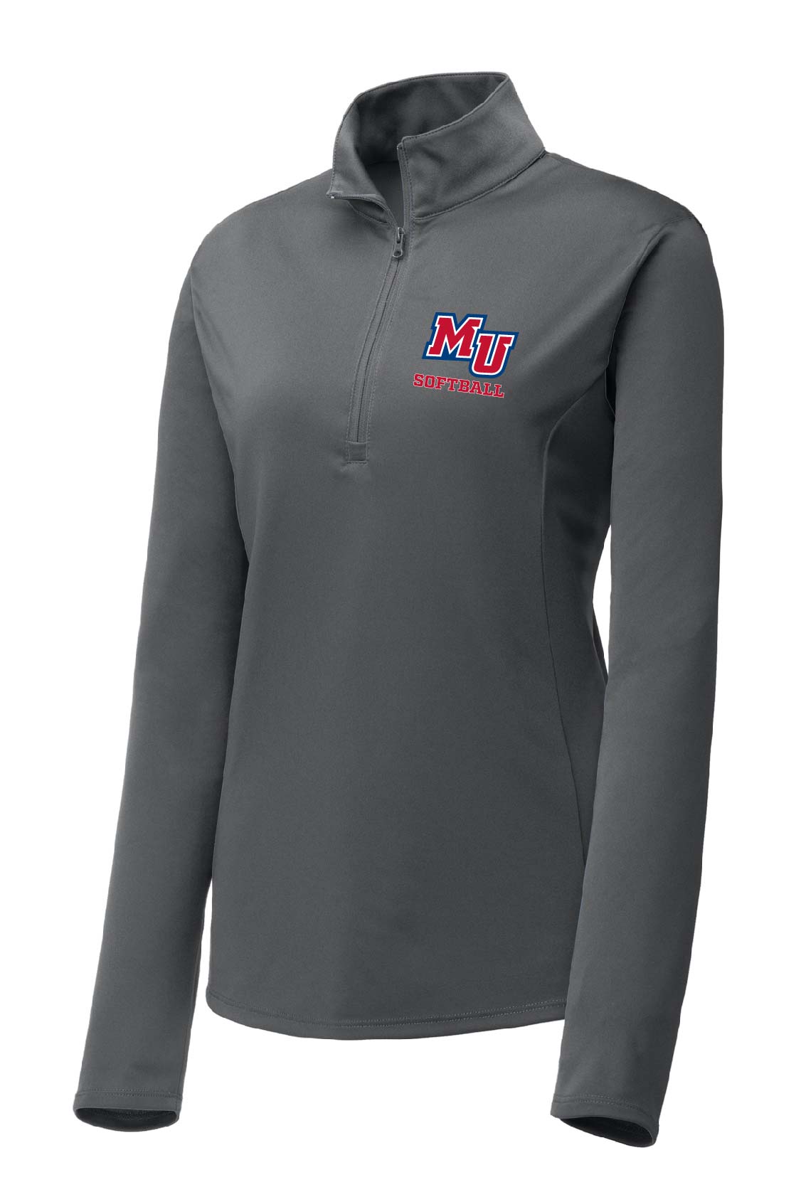 Malone Softball Womens 1/4 Zip Up - Iron Grey