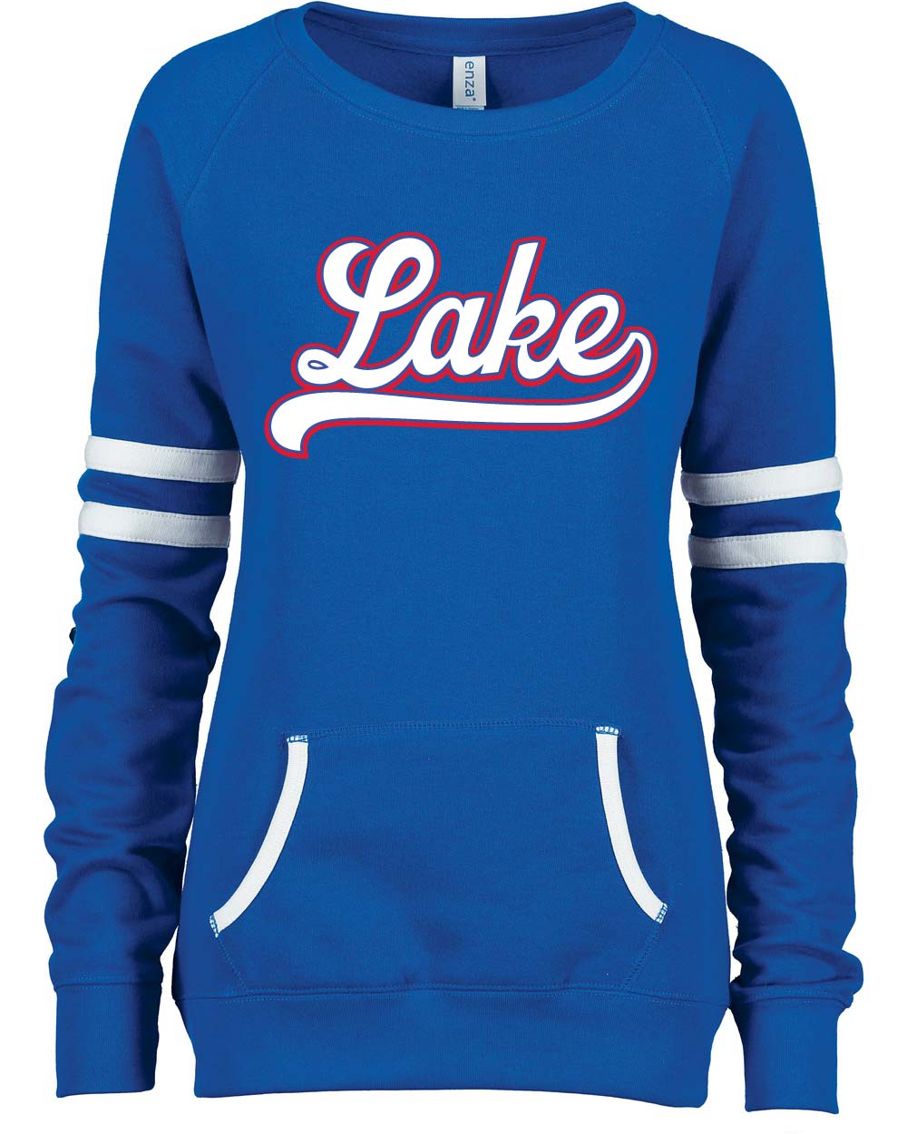 Lake Womens "Varsity" Crewneck Sweatshirt - Blue