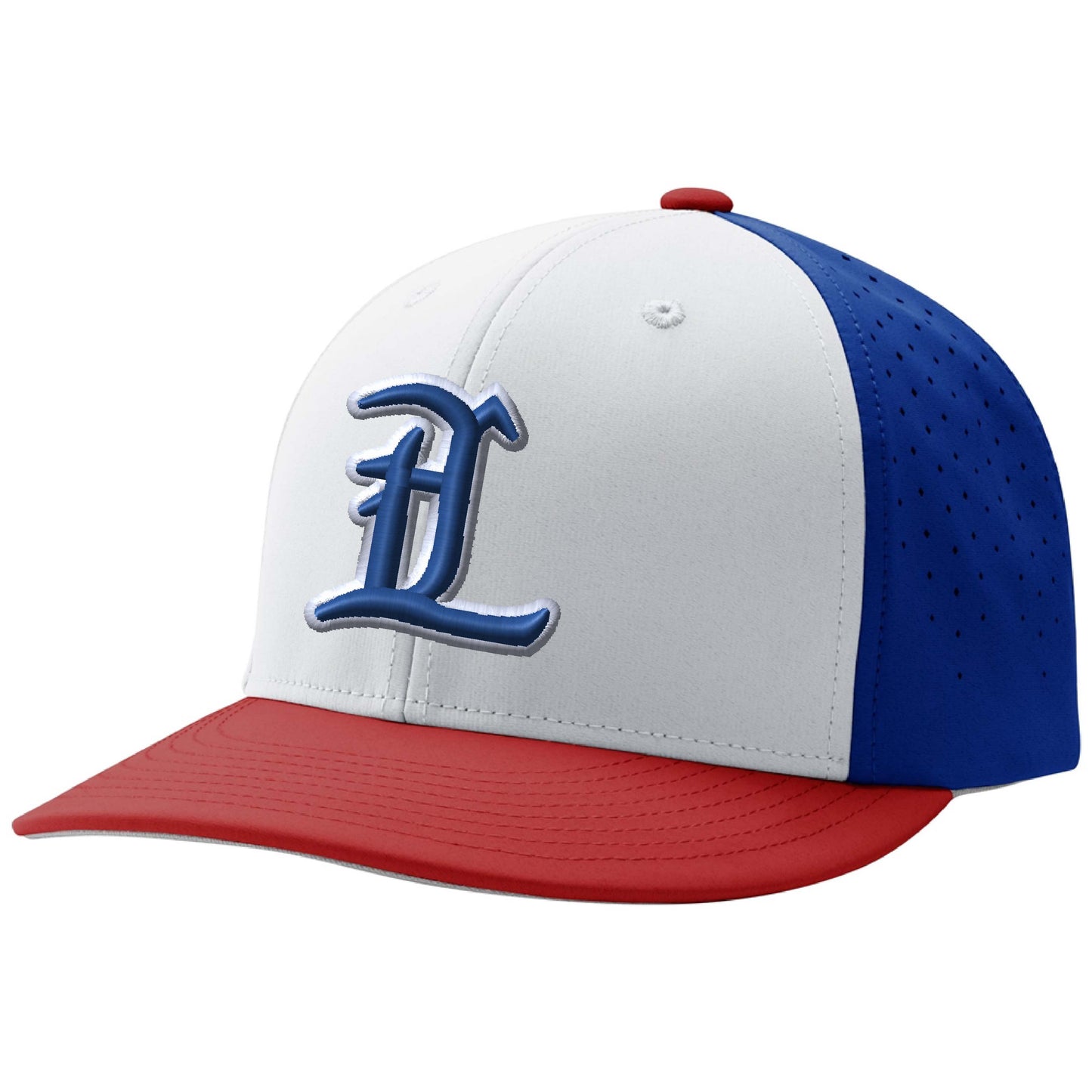 Champro Red/White/Blue Lake Canes 8u Hat - Fitted