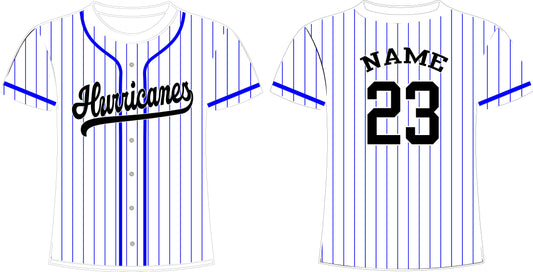 Lake Canes 8u Mom Jersey (Unisex Sizing) - Button Up - White