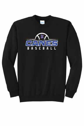 LYB Canes BLUE Adult (Unisex) Crew Neck Sweatshirt - Black