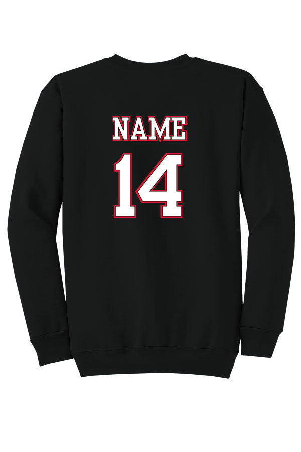 Canes Baseball Adult (Unisex) Cotton Crewneck Sweatshirt - Black