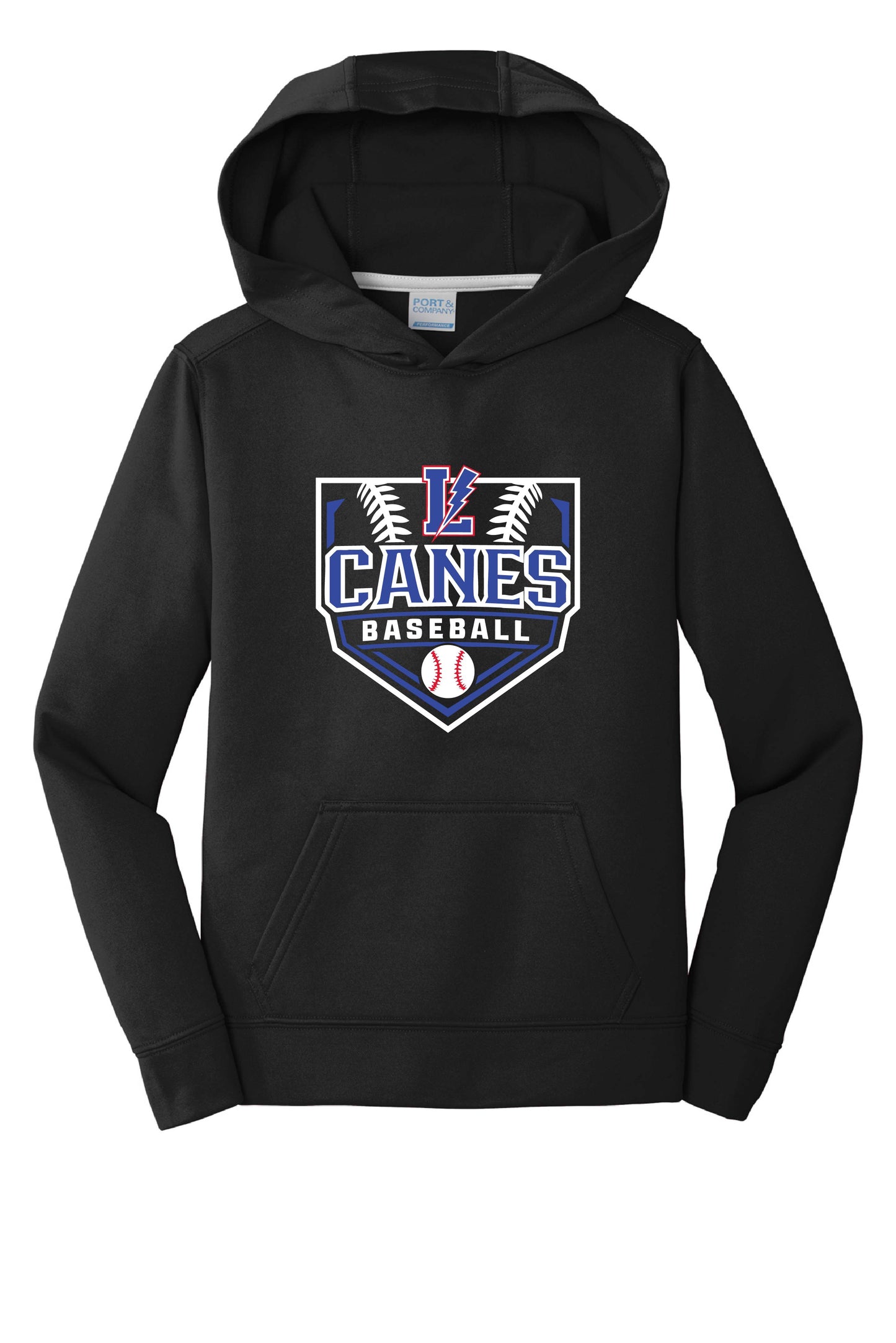 Lake Canes Unisex Performance Hoodie - Black