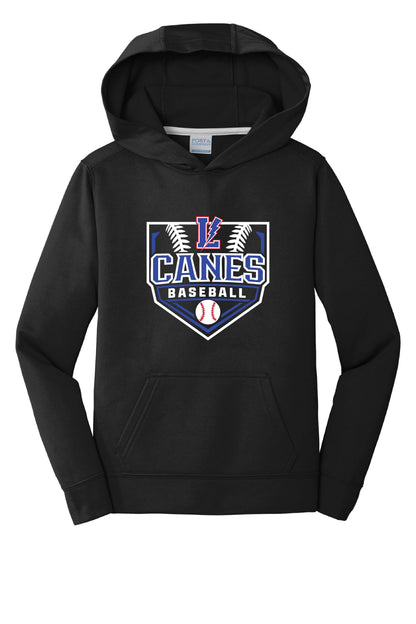 Lake Canes Unisex Performance Hoodie - Black