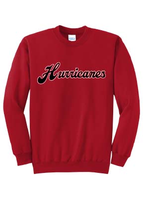 Canes Baseball Adult (Unisex) Cotton Crewneck Sweatshirt - Red