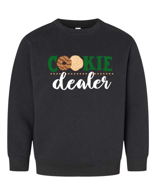 Lake Girl Scouts Cookie Dealer Youth Crew Neck Sweatshirt - Black