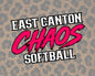 East Canton Chaos Softball Fleece Blanket - NO NAME