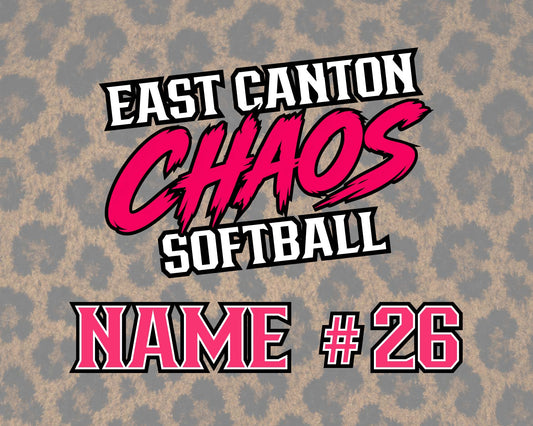 East Canton Chaos Softball Fleece Blanket - CUSTOM NAME
